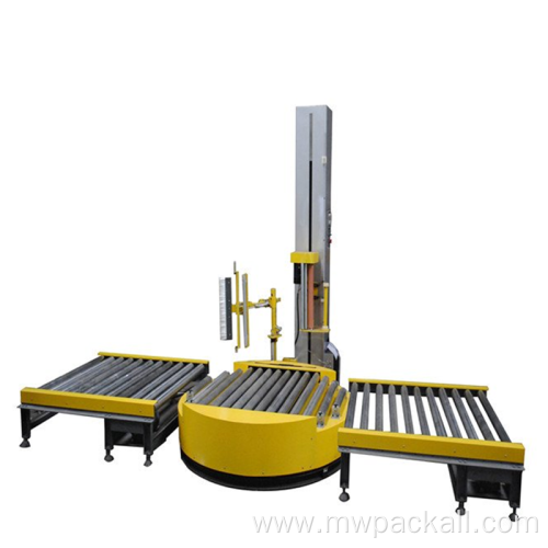 Full Automatic Pallet Wrapping Machine with Conveyor